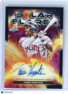 Torii Hunter - 2024 Topps Cosmic Chrome Baseball Solar Flares Auto Black 3/10