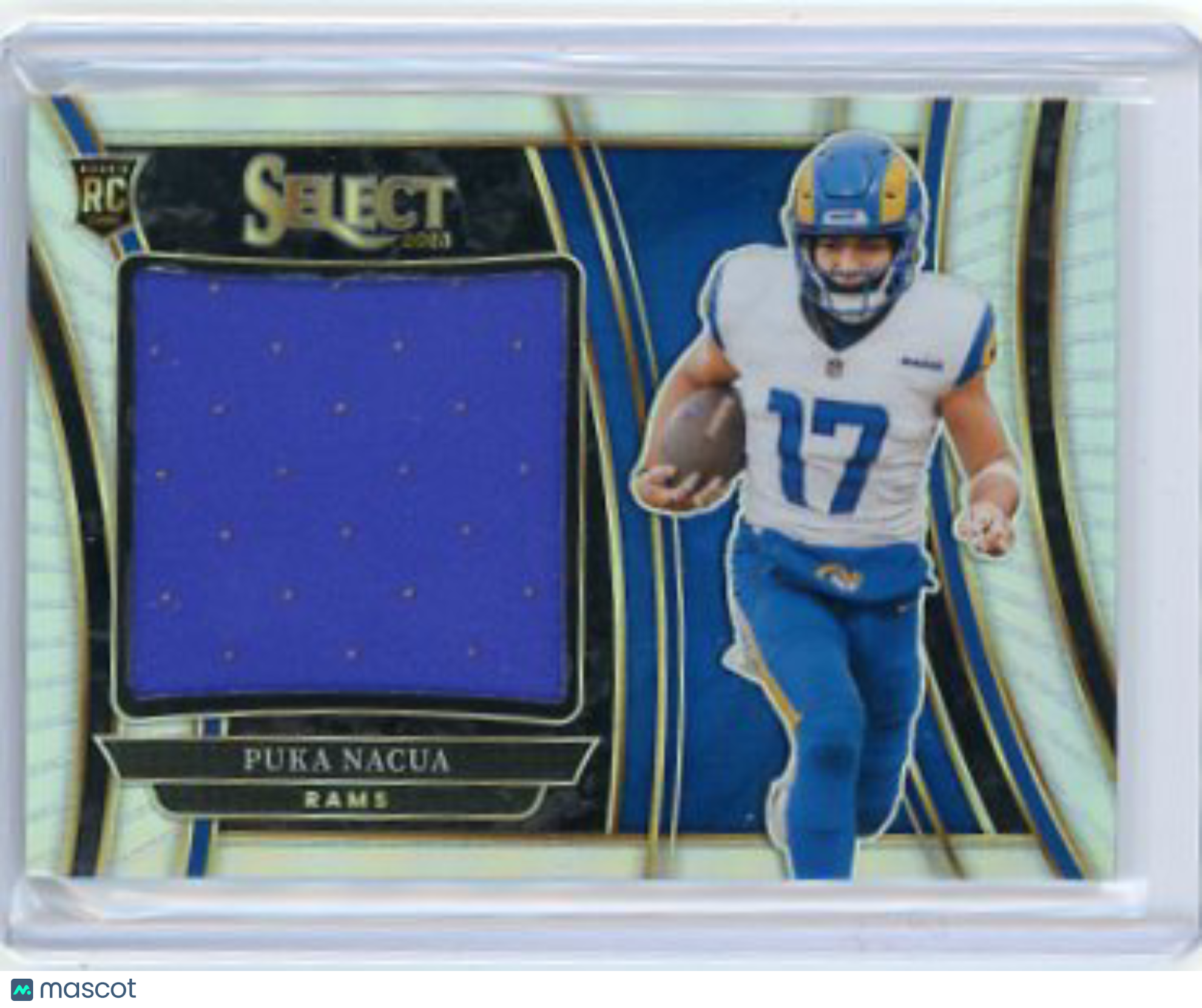 Puka Nacua - 2023 Panini Select Prizm Jersey Patch Rookie Silver 55/99 SWA-PNA