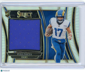 Puka Nacua - 2023 Panini Select Prizm Jersey Patch Rookie Silver 55/99 SWA-PNA