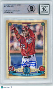 Juan Soto - 2019 Topps Gypsy Queen Signed Auto Signature COA Beckett BAS