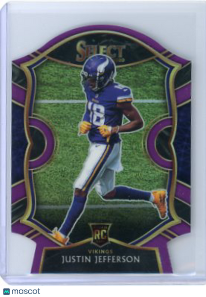 Justin Jefferson - Panini Select 2020 Rookie Purple Die Cut #61