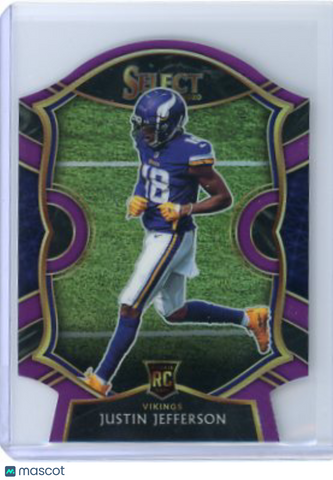 Justin Jefferson - Panini Select 2020 Rookie Purple Die Cut #61