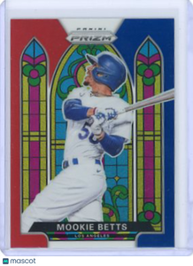 Mookie Betts - 2021 Panini Prizm Stained Glass Red White Blue SG-2