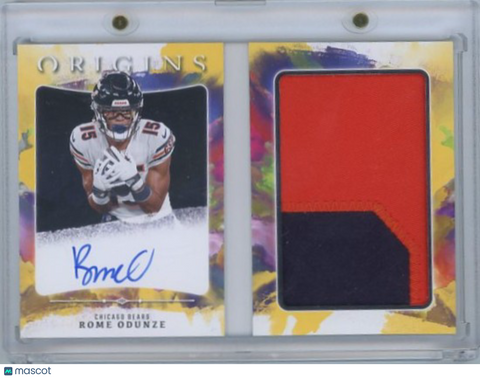 Rome Odunze - 2024 Panini Origins Rookie Booklet Patch Gold 08/25 RBO-ROD
