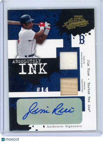 Jim Rice - 2005 Playoff Absolute Memorabilia Absolutely Ink Bat Jersey 22/75