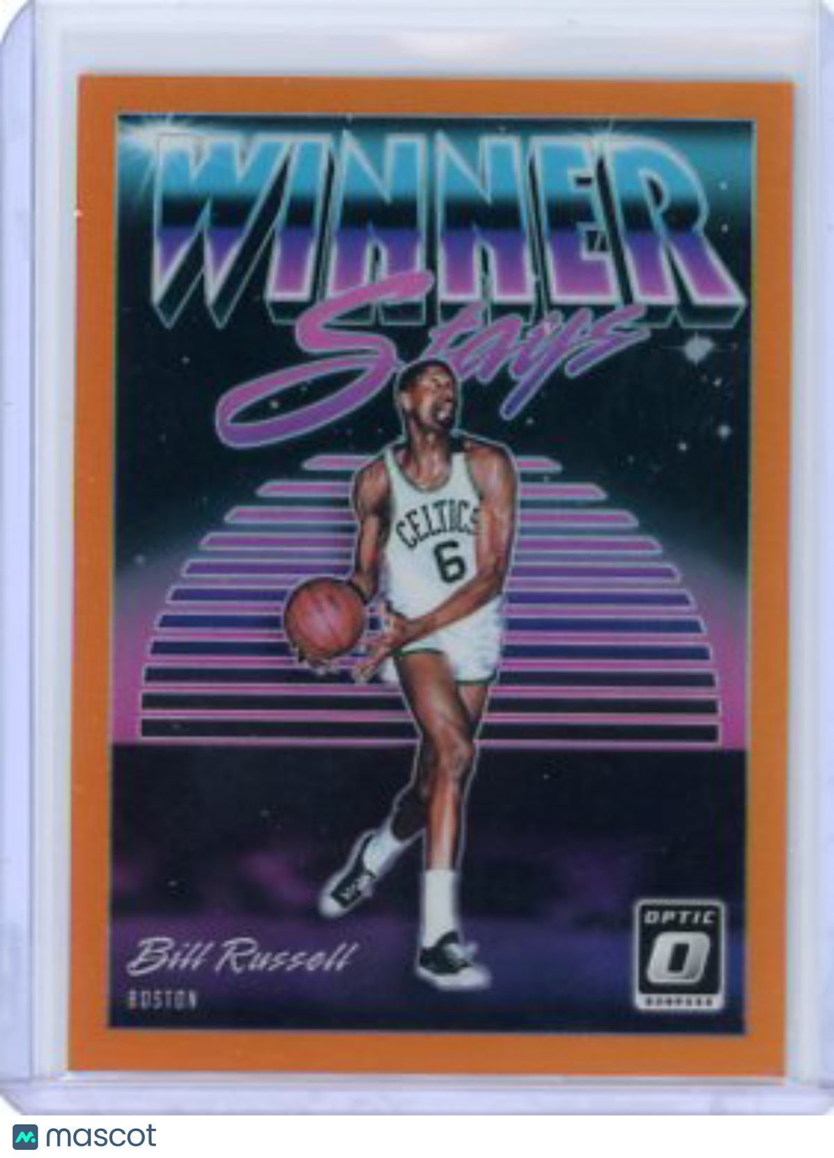Bill Russell - 2017-18 Panini Donruss Optic Winner Stays Orange Prizm 29/39
