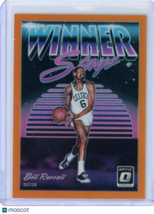 Bill Russell - 2017-18 Panini Donruss Optic Winner Stays Orange Prizm 29/39