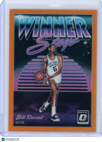 Bill Russell - 2017-18 Panini Donruss Optic Winner Stays Orange Prizm 29/39