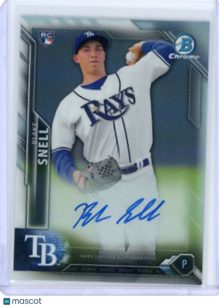 Blake Snell - 2016 Bowman Chrome Rookie Auto Refractor 436/499 BCAR-BS