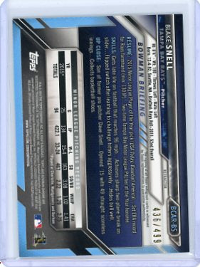 Blake Snell - 2016 Bowman Chrome Rookie Auto Refractor 436/499 BCAR-BS