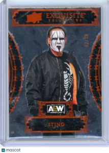 Sting - 2024 Upper Deck AEW Black Diamond Exquisite Collection Orange 42/50 #21