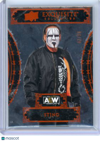 Sting - 2024 Upper Deck AEW Black Diamond Exquisite Collection Orange 42/50 #21