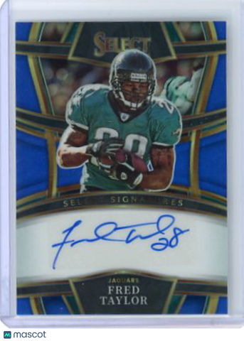 Fred Taylor - 2022 Panini Select Football Auto Blue Prizm 42/99 SSP-FRT