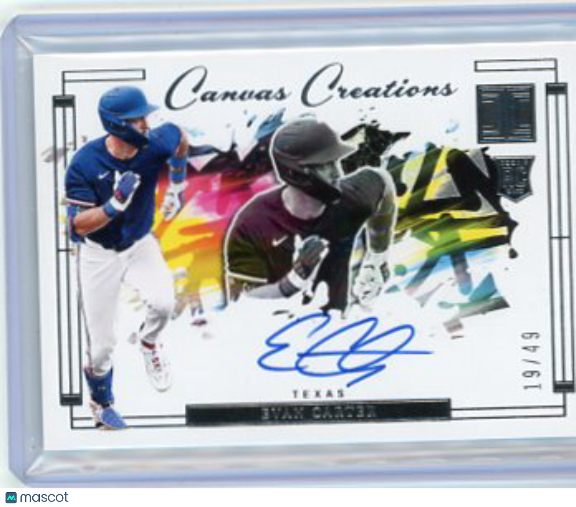 Evan Carter - 2024 Panini Impeccable Canvas Creations Rookie 19/49 CCS-EC