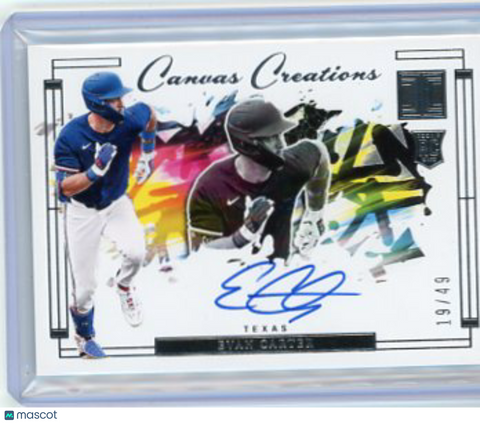 Evan Carter - 2024 Panini Impeccable Canvas Creations Rookie 19/49 CCS-EC