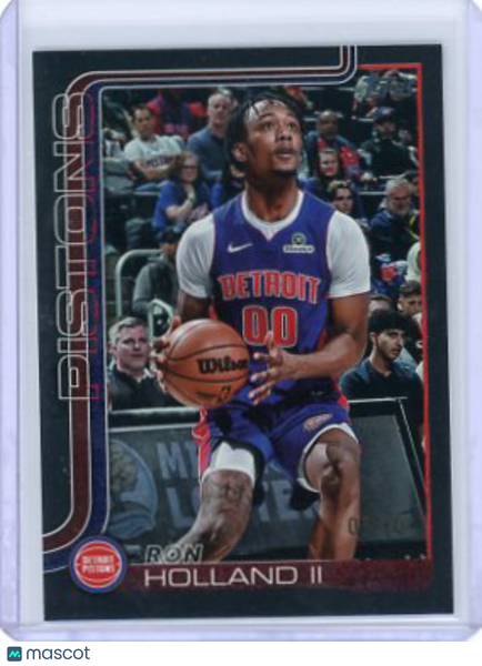 Ron Holland II - 2025-26 Topps Flagship Basketball Black Rainbow Foil 8/10 #42