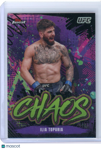 Ilia Topuria - 2024 Topps Finest UFC Chaos Black Refractor /25