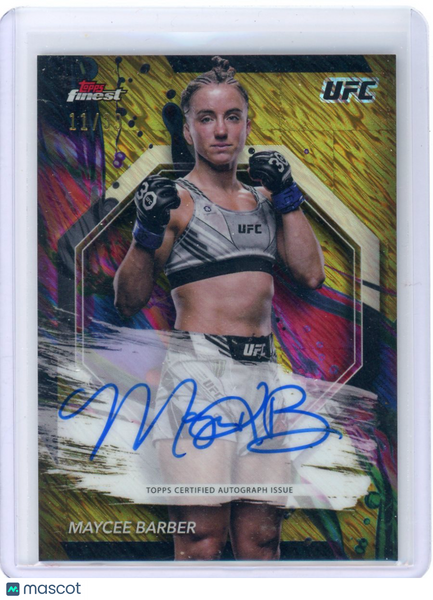 Maycee Barber - 2024 Topps Finest UFC Gold Shimmer Auto /39
