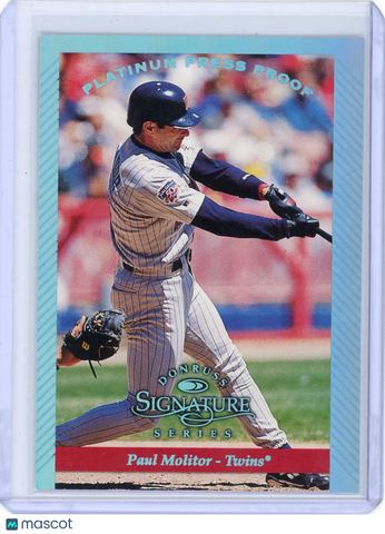 Paul Molitor - 1997 Donruss Signature Series Platinum Press Proof 1/150 Rare