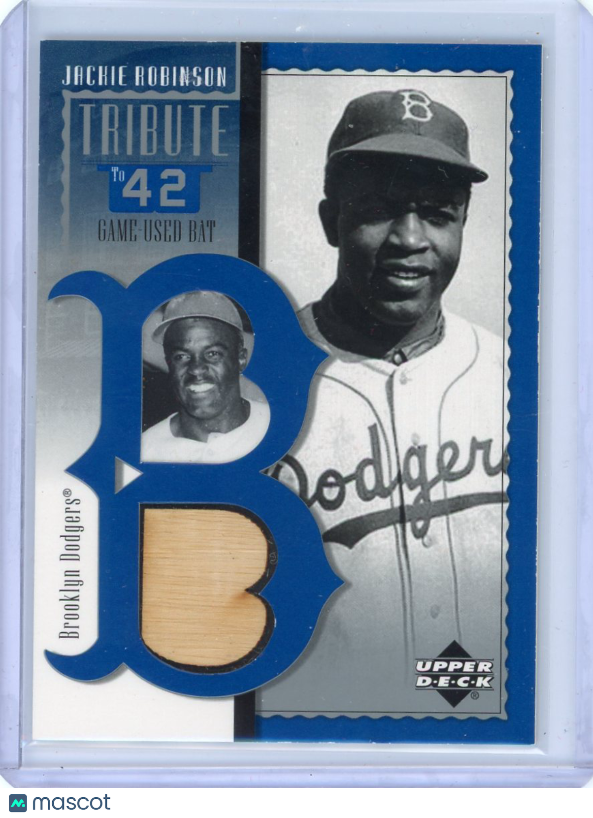 Jackie Robinson - 2001 Upper Deck Tribute to 42 Game-Used Bat Relic Brooklyn