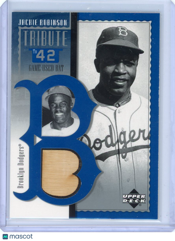 Jackie Robinson - 2001 Upper Deck Tribute to 42 Game-Used Bat Relic Brooklyn