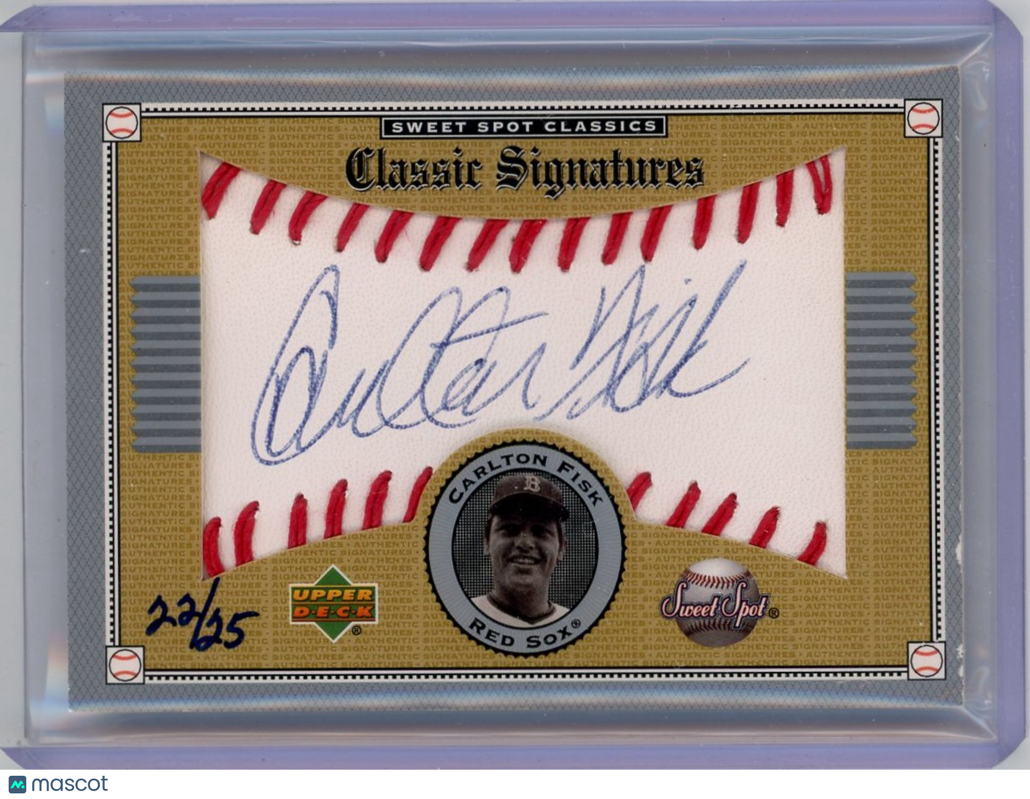 Carlton Fisk - 2002 Upper Deck Sweet Spot Classics Classic Signatures Auto 22/25