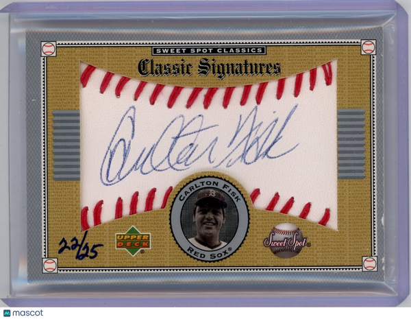 Carlton Fisk - 2002 Upper Deck Sweet Spot Classics Classic Signatures Auto 22/25