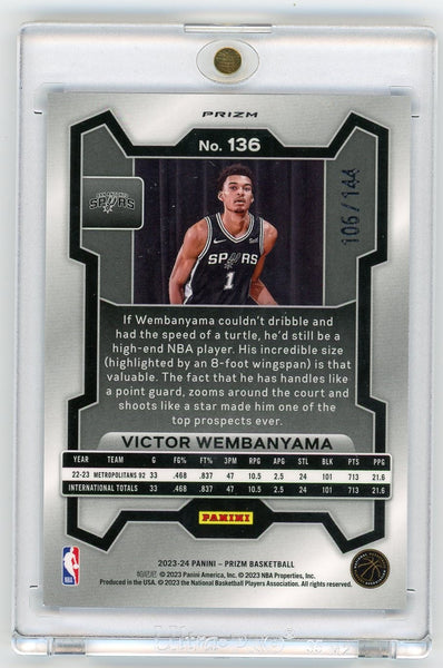 Victor Wembanyama - 2023-24 Panini Prizm Basketball Blue Sparkle 106/144 RC
