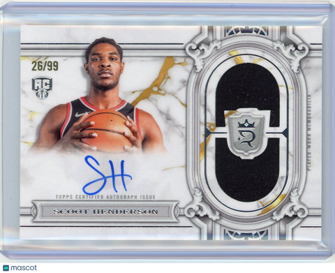Scoot Henderson - 2023/24 Topps Royalty Basketball Rookie Auto Relic 26/99