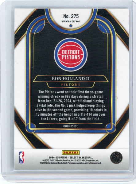 Ron Holland II - 2024-25 Panini Select White Sparkle Courtside 2025 Prizm #275