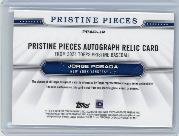 Jorge Posada - 2024 Topps Pristine Autograph Relic Patch PPAR-JP