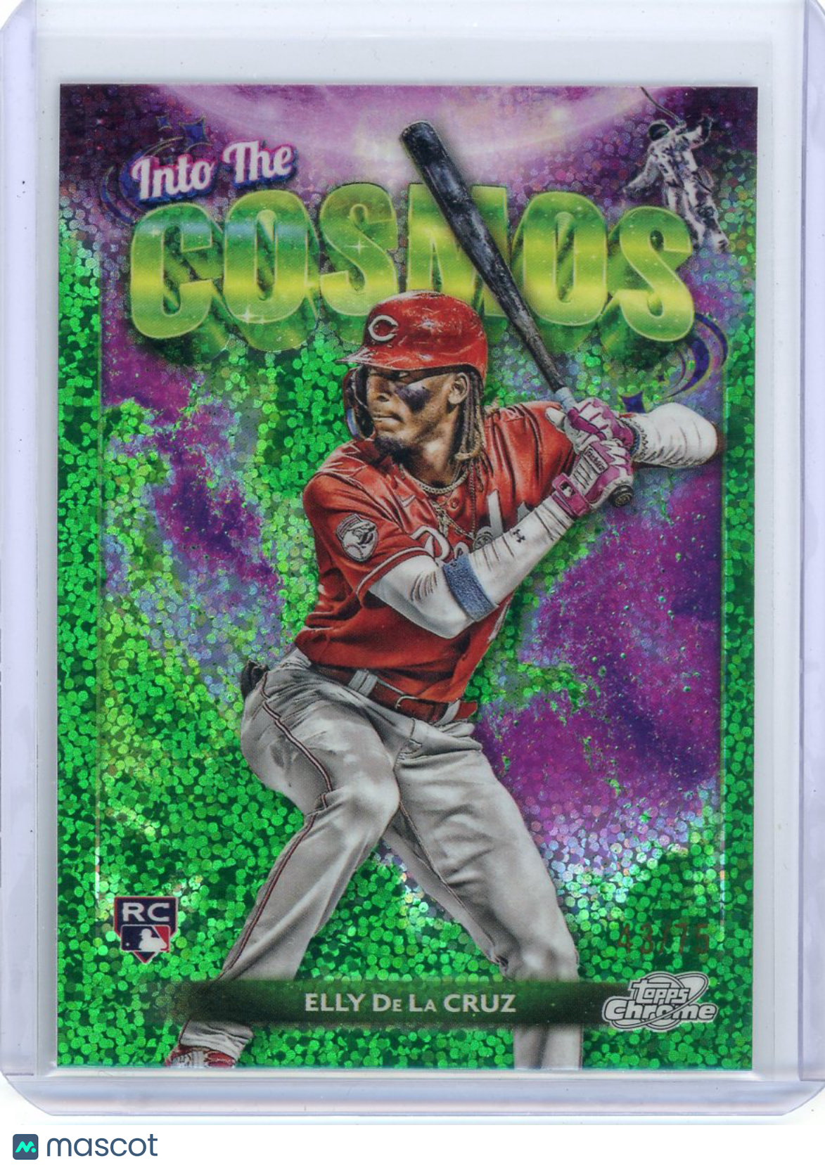 Elly De La Cruz - 2024 Topps Chrome Into the Cosmos Green Space Dust 43/75 RC