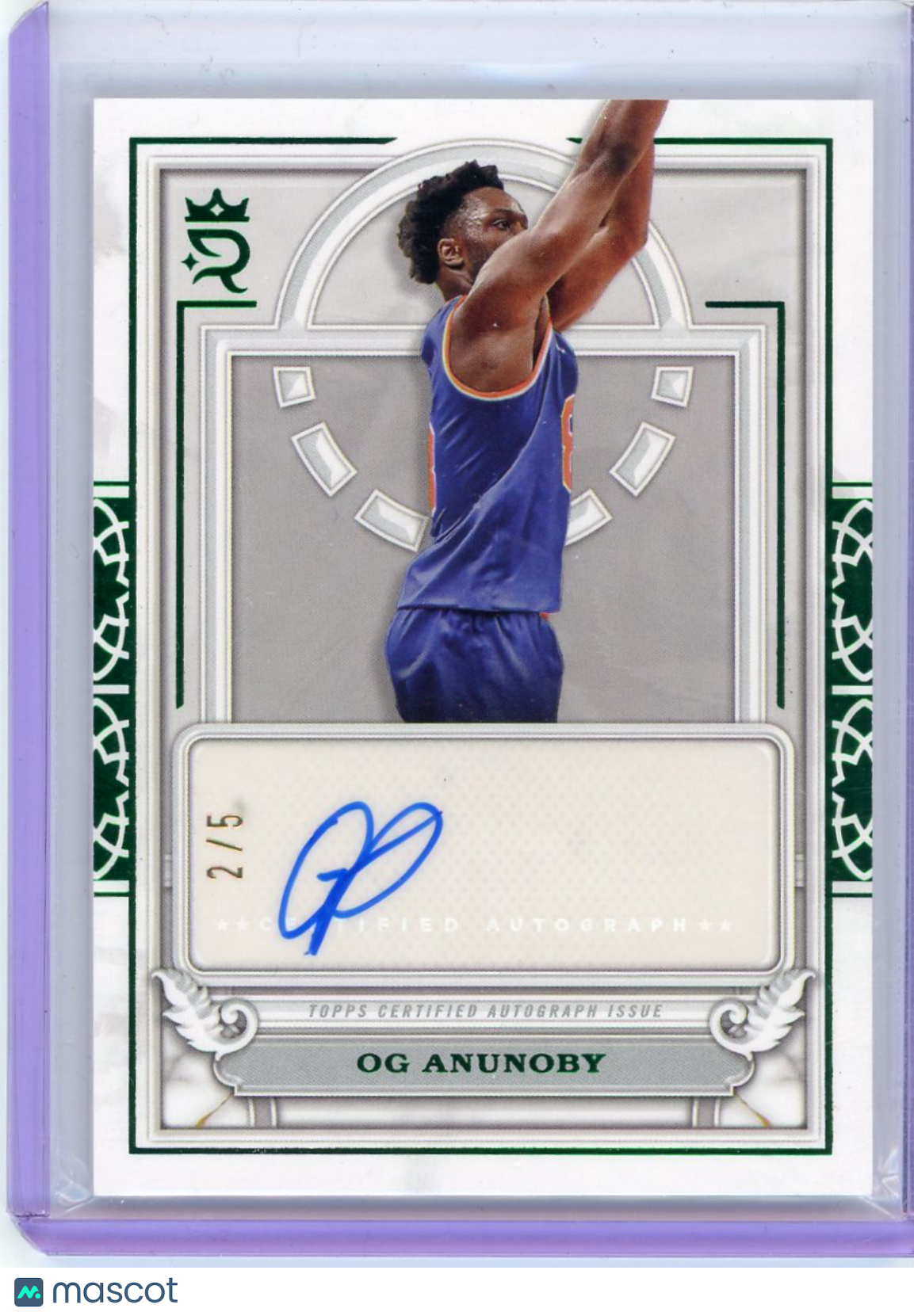 OG Anunoby - 2023-24 Topps Royalty Basketball Court Circular Autographs 2/5