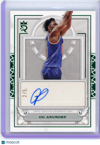 OG Anunoby - 2023-24 Topps Royalty Basketball Court Circular Autographs 2/5
