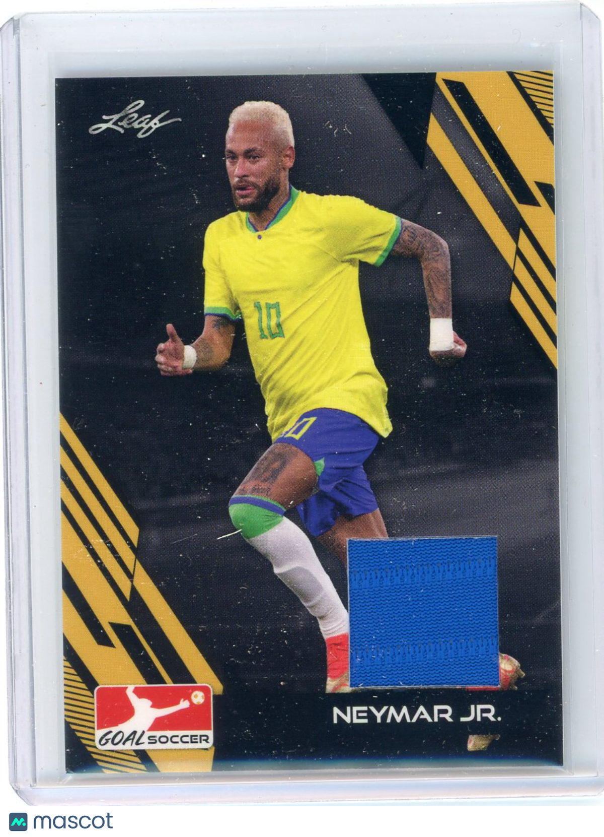 Neymar Jr. - 2023 Leaf Goal Soccer Game-Used Jersey Card J-11