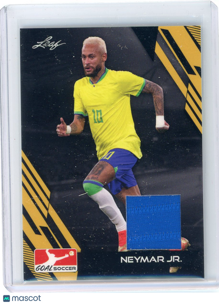Neymar Jr. - 2023 Leaf Goal Soccer Game-Used Jersey Card J-11
