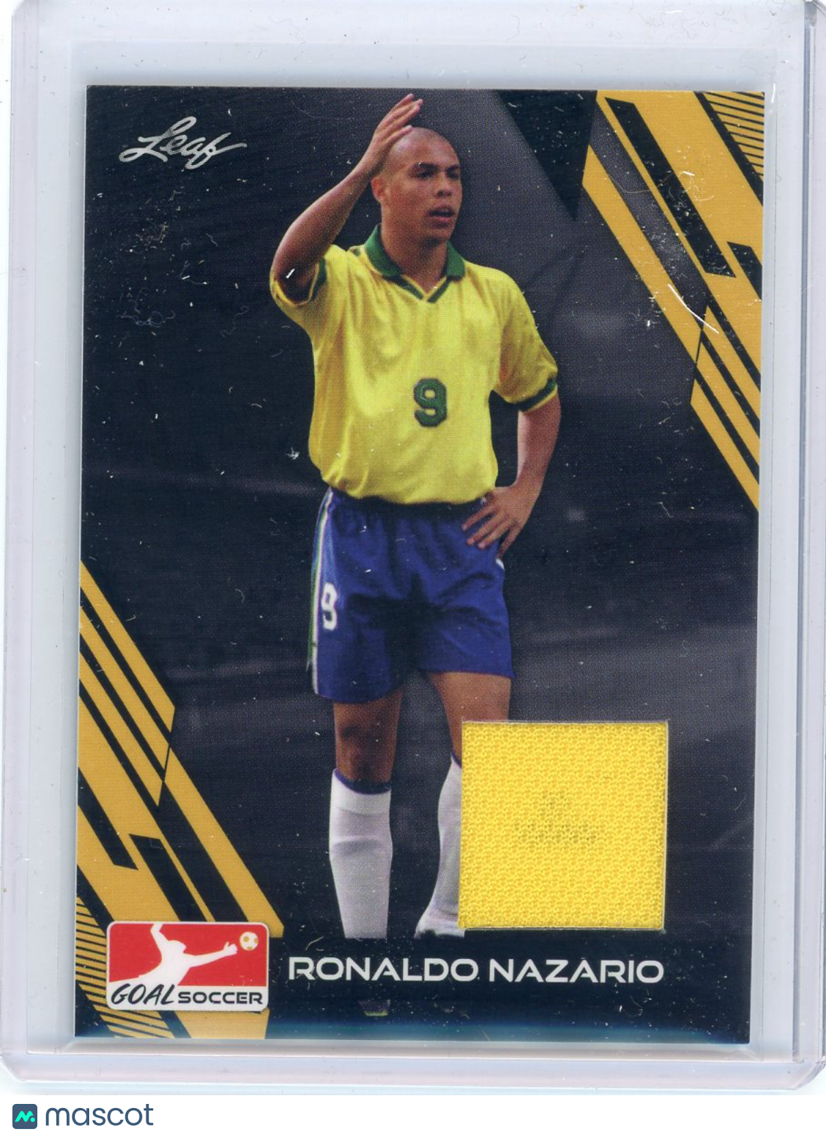 Ronaldo Nazário - 2023 Leaf Goal Soccer Game-Used Jersey Card J-16
