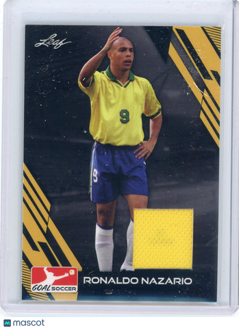 Ronaldo Nazário - 2023 Leaf Goal Soccer Game-Used Jersey Card J-16