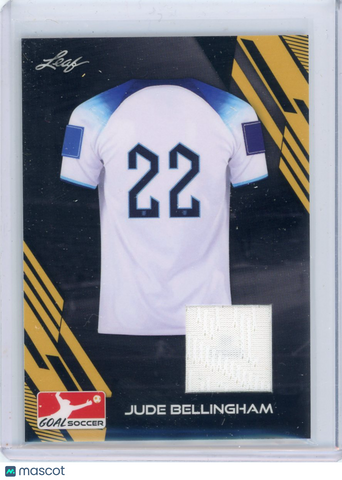 Jude Bellingham - 2023 Leaf Goal Soccer Jersey Patch Game-Used J-7