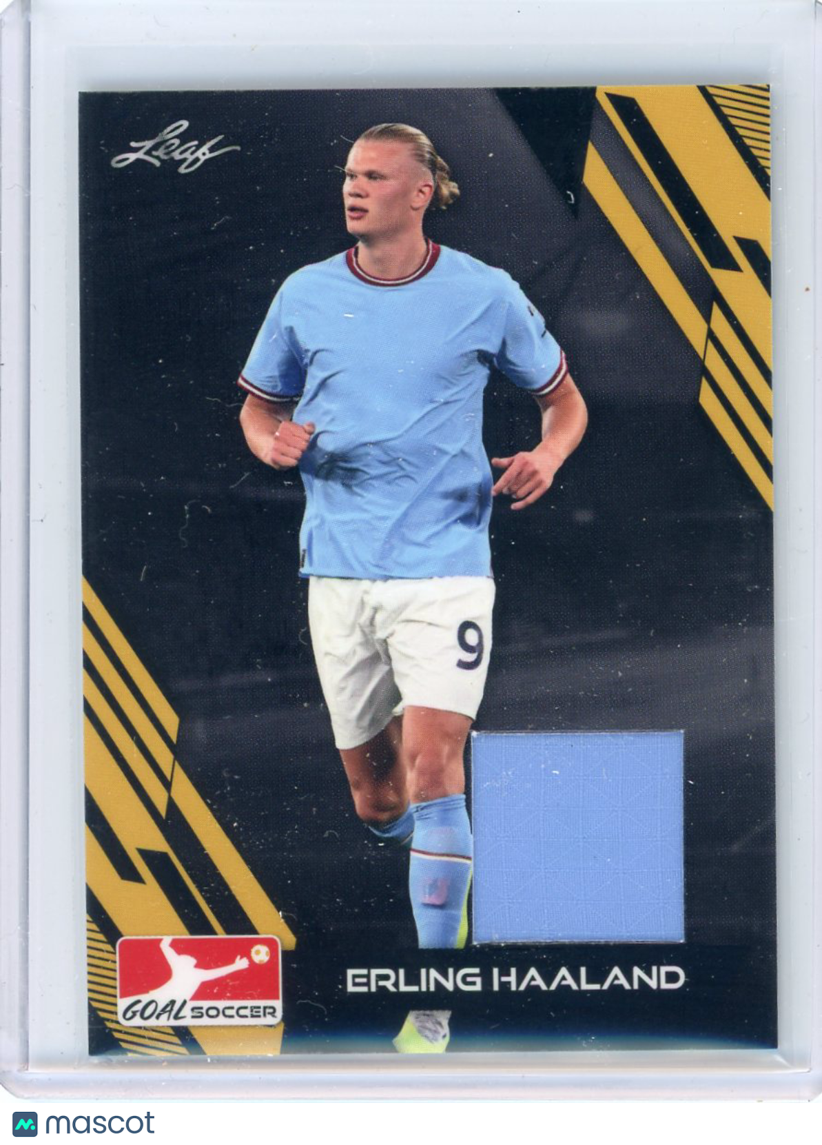 Erling Haaland - 2023 Leaf Goal Soccer Game-Used Jersey Card J-4