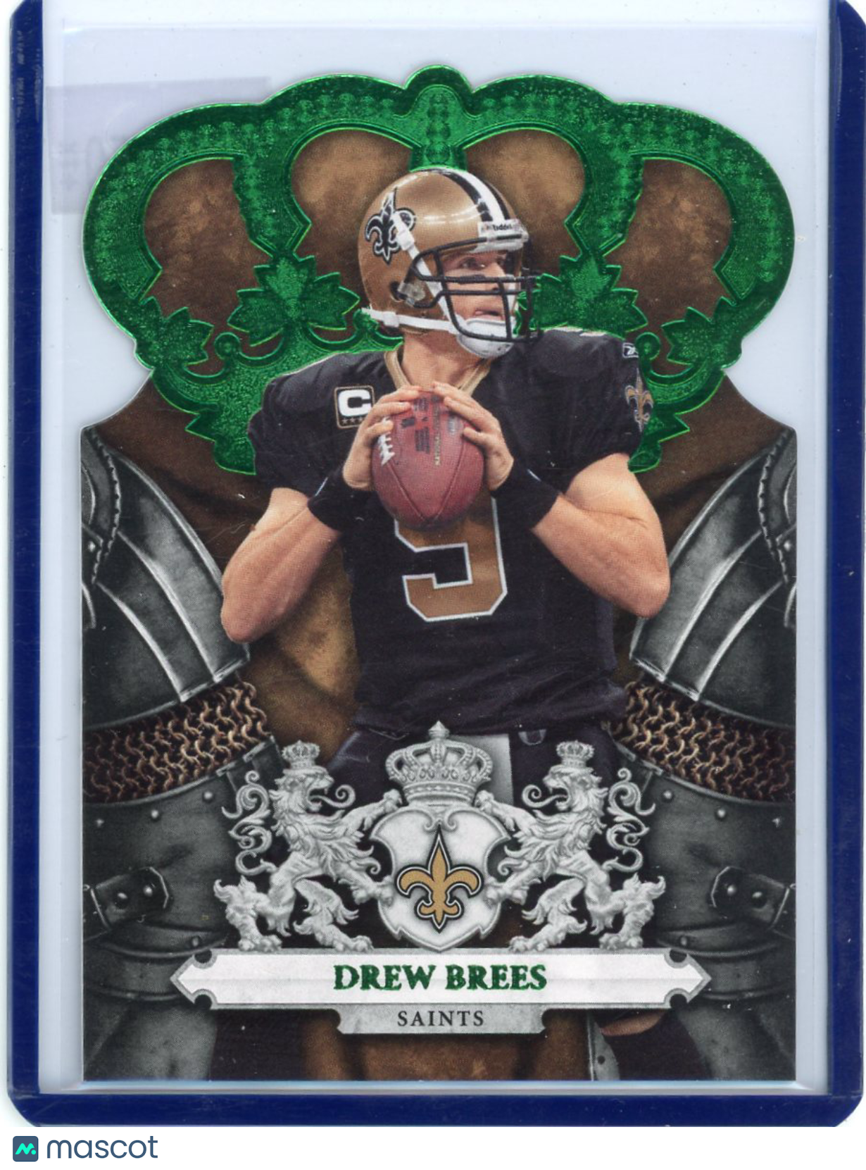 Drew Brees - 2010 Panini Crown Royale Football Green 8/10 #61 Saints