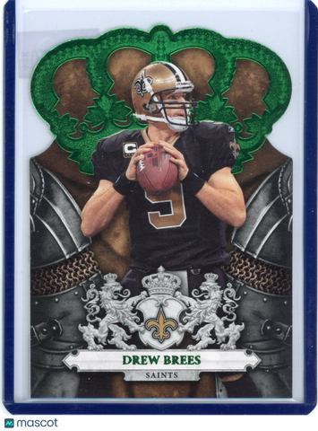 Drew Brees - 2010 Panini Crown Royale Football Green 8/10 #61 Saints