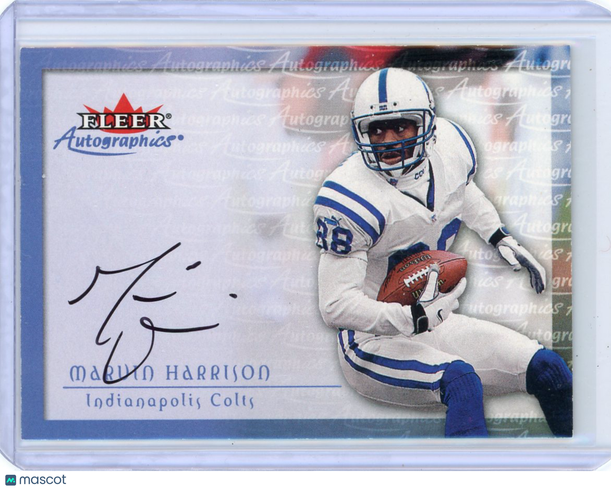 Marvin Harrison - 2000 Fleer Football Autographics Auto