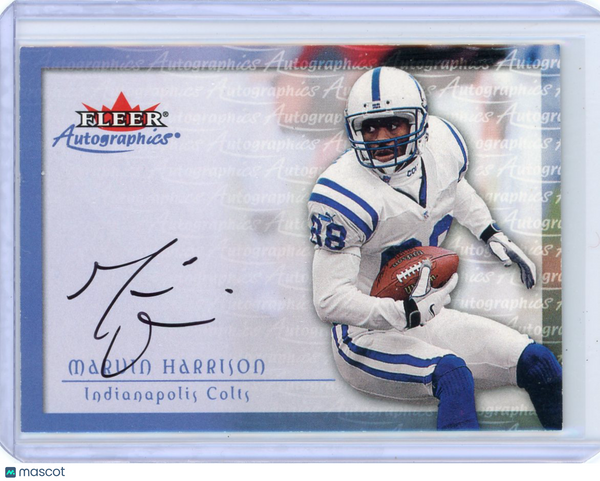 Marvin Harrison - 2000 Fleer Football Autographics Auto