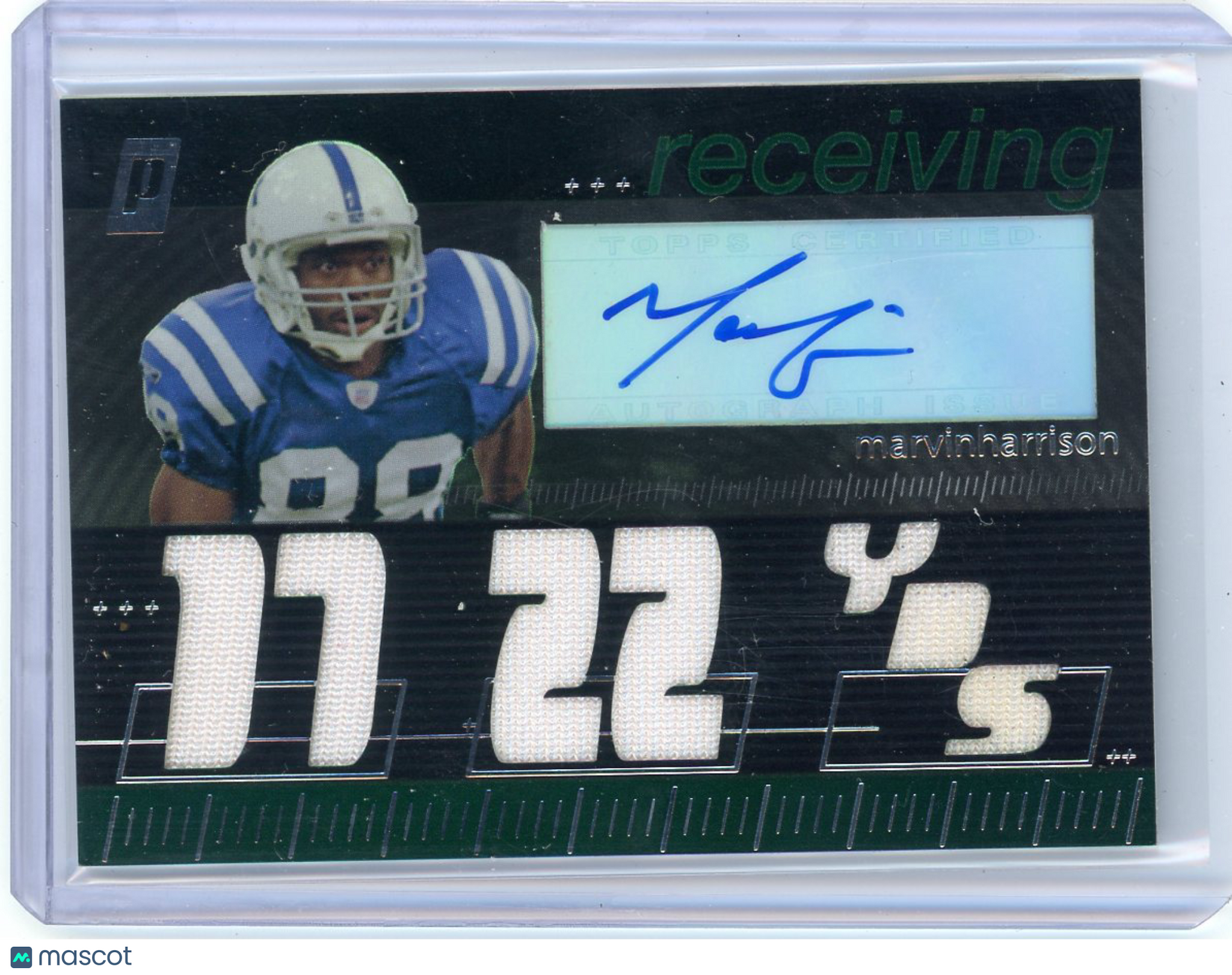 Marvin Harrison - 2007 Topps Paradigm Career Highs 55/99 Auto Relic TPCHRE-MH