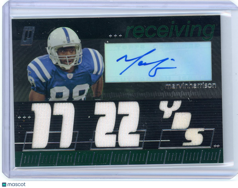 Marvin Harrison - 2007 Topps Paradigm Career Highs 55/99 Auto Relic TPCHRE-MH