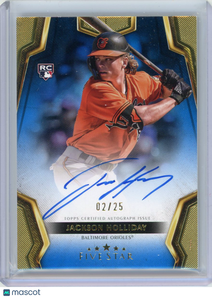 Jackson Holliday - 2024 Topps Five Star Rookie Auto Blue RC 02/25 FSA-JH