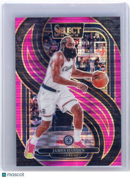 James Harden - 2024-25 Panini Select 2025 Prizm 3/5 Pink Pulsar