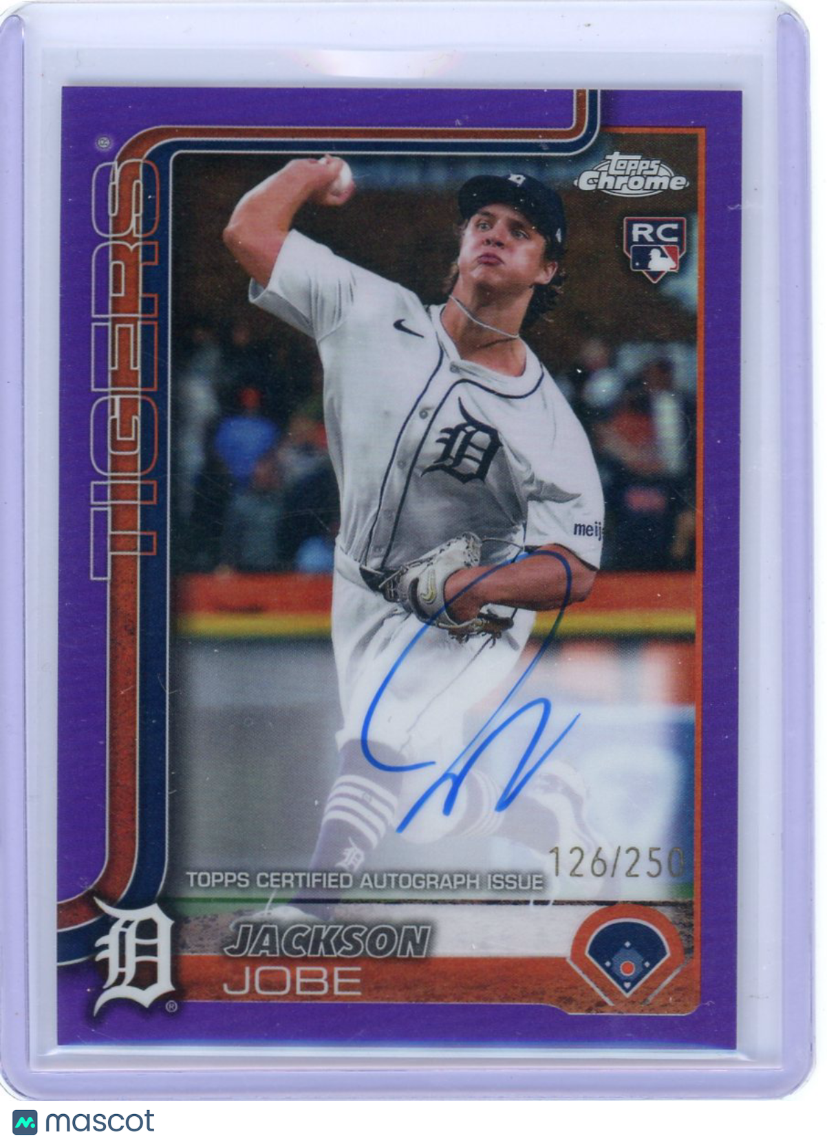 Jackson Jobe - 2023 Topps Chrome Purple Refractor Rookie Auto /250 RA-JJO