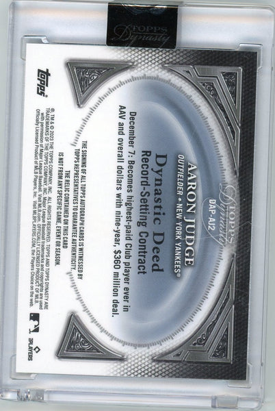 Aaron Judge - 2023 Topps Dynasty Dynastic Deed 08/10 Game-used patch